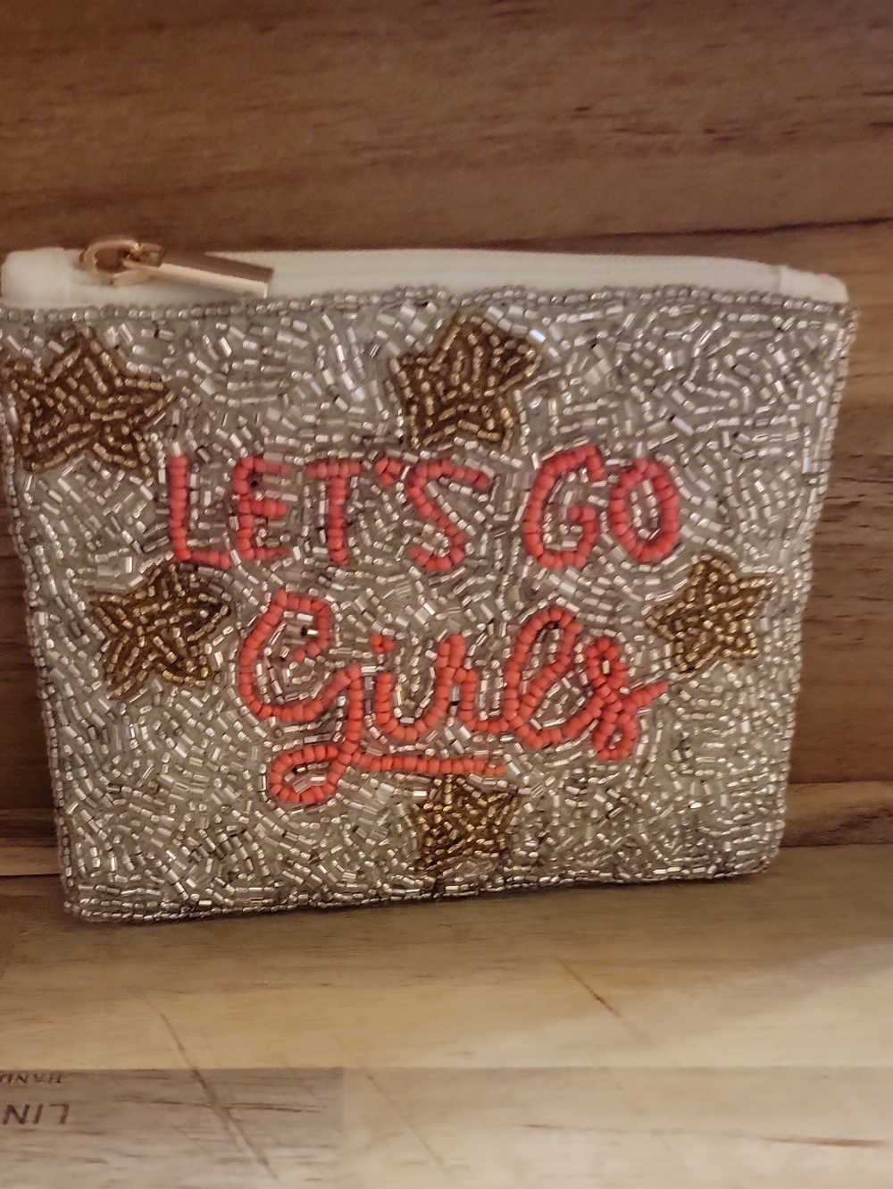 Let's Go Giirls breaded coin purse